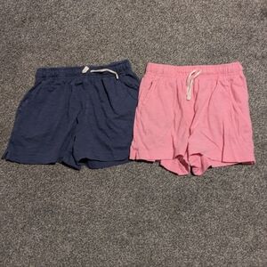 Primary Pink and Navy Park Shorts Set